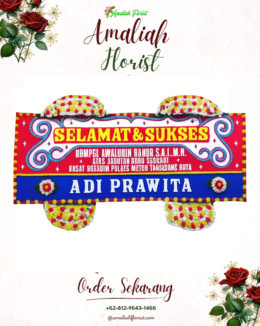 Papan Bunga Ucapan Selamat Munjul